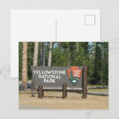 Yellowstone National Park, sign, Wyoming, U.S. Briefkaart (Voorkant / Achterkant)