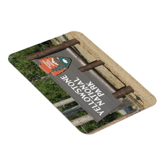 Yellowstone National Park, sign, Wyoming, U.S. Magneet (Rechterzijde)