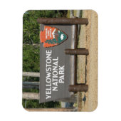 Yellowstone National Park, sign, Wyoming, U.S. Magneet (Verticaal)
