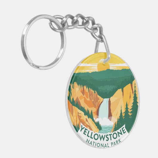 Yellowstone National Park Sleutelhanger (Voorkant Links)