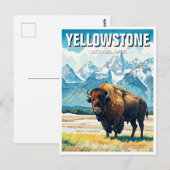Yellowstone National Park Souvenir Briefkaart (Voorkant / Achterkant)