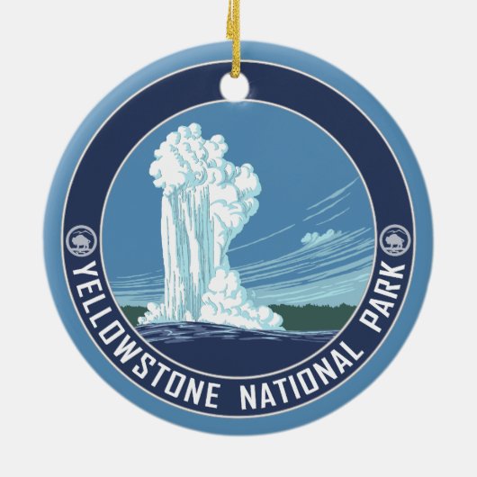 Yellowstone National Park Souvenir Keramisch Ornament (Achterkant)