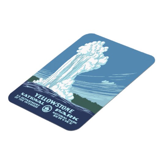 Yellowstone National Park Souvenir Magneet (Linkerzijde)