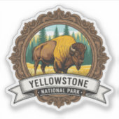 Yellowstone National Park Souvenir Sticker (Voorkant)