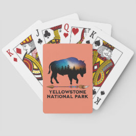 YELLOWSTONE NATIONAL PARK STERRENNACHT BISON POKERKAARTEN