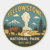 Yellowstone National Park - Sticker (Voorkant)