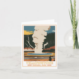 Yellowstone National Park Sticker Kaart