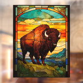 Yellowstone National Park Sunrise Bizon Art Raamsticker (Vel 2)