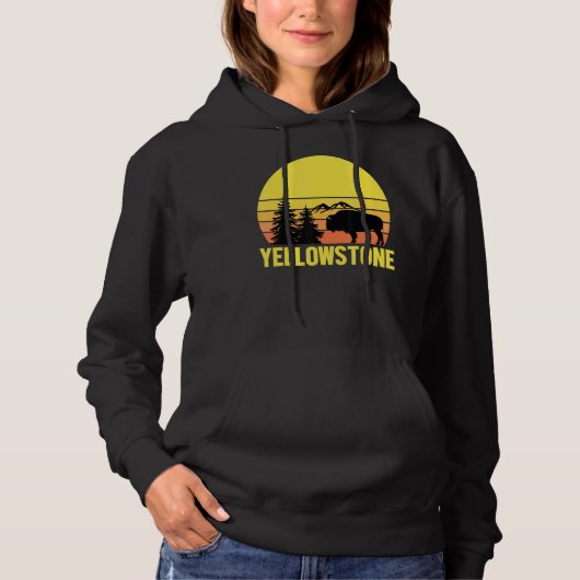 Yellowstone National Park Sunset 1 Hoodie (Voorkant)