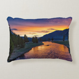 Yellowstone National Park Sunset Accent Kussen