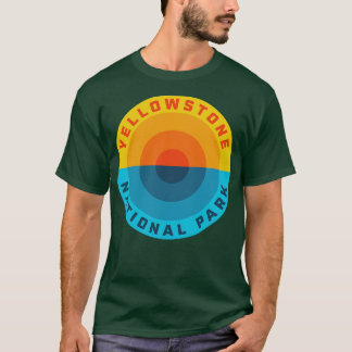 Yellowstone National Park Sunset Retro T-shirt