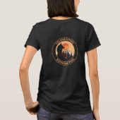 Yellowstone National Park, Sunset Wolf Art, Cirkel T-shirt (Achterkant)