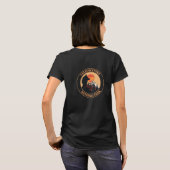 Yellowstone National Park, Sunset Wolf Art, Cirkel T-shirt (Achterkant volledig)