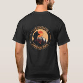 Yellowstone National Park, Sunset Wolf Art, Cirkel T-shirt (Achterkant)