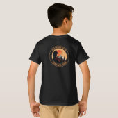 Yellowstone National Park, Sunset Wolf Art, Cirkel T-shirt (Achterkant volledig)