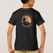 Yellowstone National Park, Sunset Wolf Art, Cirkel T-shirt (Achterkant)