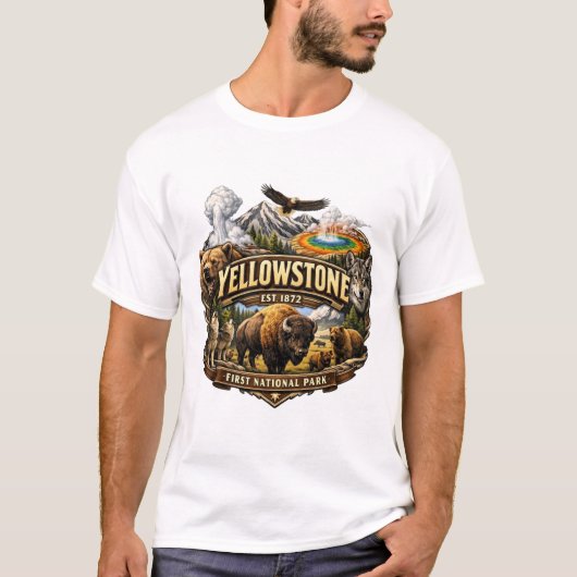 YELLOWSTONE NATIONAL PARK T-SHIRT (Voorkant)