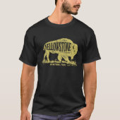 Yellowstone National Park T shirt US Bison Buffalo (Voorkant)