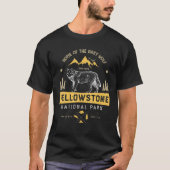 Yellowstone National Park T US Wolf  Mannen Wo T-shirt (Voorkant)