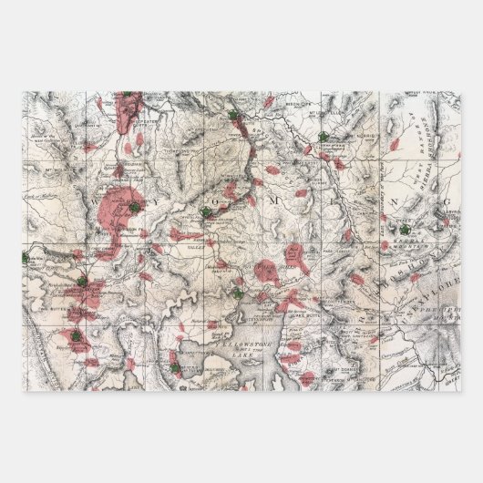  Yellowstone National Park Topographic Wr Inpakpapier Vel (Voorkant 2)