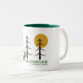 Yellowstone National Park Trail Tweekleurige Koffiemok (Voorkant rechts)