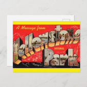 Yellowstone National Park Travel Briefkaart (Voorkant / Achterkant)