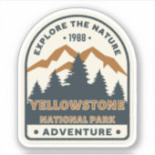 Yellowstone National Park Travel Sticker (Voorkant)