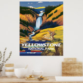 Yellowstone National Park Travel Wall Poster (Keuken)