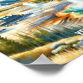 Yellowstone National Park Travel waterverf Poster (Hoek)