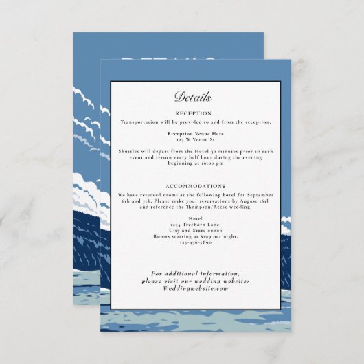 Yellowstone National Park Trouwgegevens Retro Kaart (Voorkant / Achterkant)