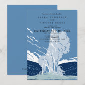 Yellowstone National Park Uitnodiging voor bruilof (Voorkant / Achterkant)