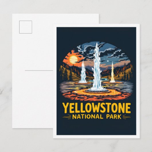 Yellowstone National Park United States Briefkaart (Voorkant / Achterkant)