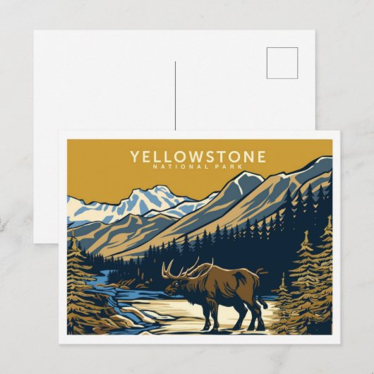 Yellowstone National Park United States Travel Briefkaart (Voorkant / Achterkant)