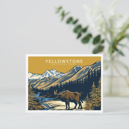Yellowstone National Park United States Travel Briefkaart (Staand voorkant)