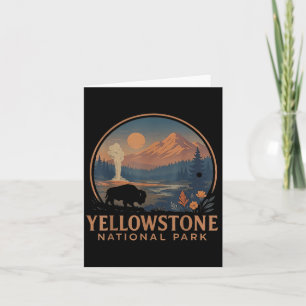Yellowstone National Park Us Bizon Vintage Wandele Kaart