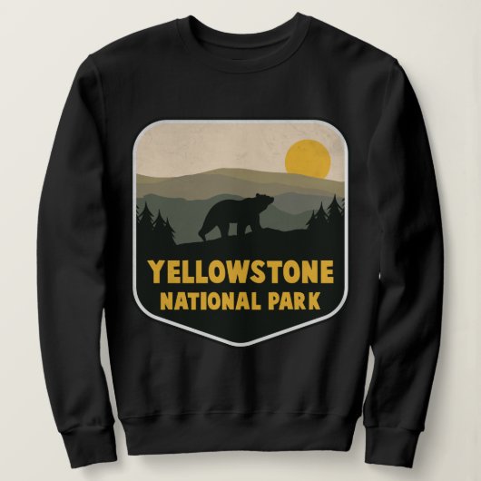 Yellowstone National Park USA Beer Souvenir Trui (Design voorkant)