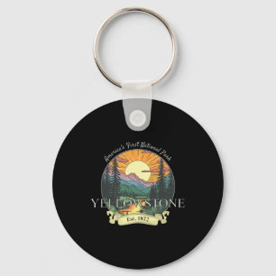 Yellowstone National Park Vakantie Mannen Vrouwen Sleutelhanger