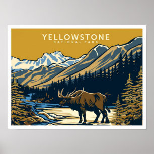 Yellowstone National Park Verenigde Staten Reizen Poster