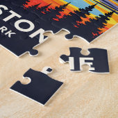 Yellowstone National Park – Vibrant Geyser Legpuzzel (Zijkant)