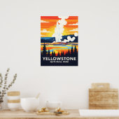 Yellowstone National Park – Vibrant Geyser Poster (Keuken)