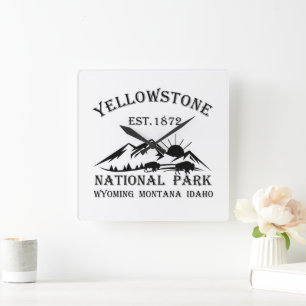 Yellowstone National Park Vierkante Klok