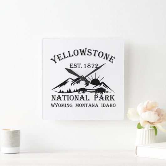 Yellowstone National Park Vierkante Klok (Huis)