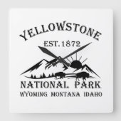 Yellowstone National Park Vierkante Klok (Voorkant)