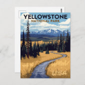 Yellowstone National Park Vintage Briefkaart (Voorkant / Achterkant)