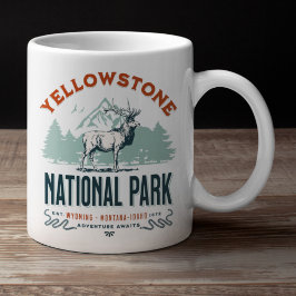 Yellowstone National Park Vintage Landscape Koffiemok