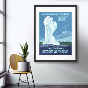 Yellowstone National Park Vintage Poster