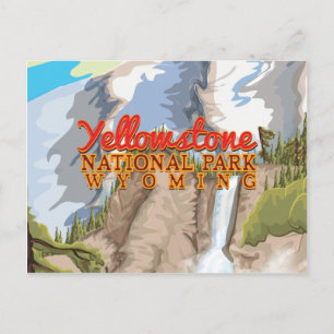 Yellowstone National Park Vintage Poster Briefkaart
