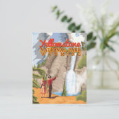 Yellowstone National Park Vintage Poster Briefkaart (Staand voorkant)