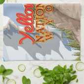 Yellowstone National Park Vintage Poster Theedoek (Gevouwen)