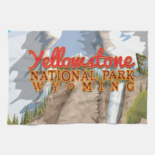 Yellowstone National Park Vintage Poster Theedoek